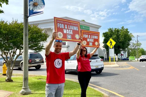UCW-JAX State members at Solidarity on the Square event in Jacksonville, AL (Apr. 17, 2025)