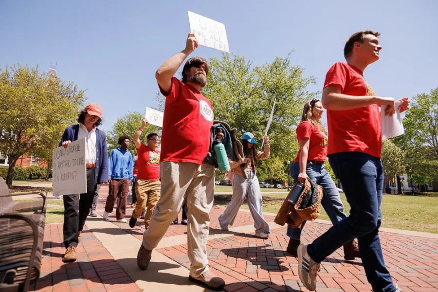 Auburn Living Wage Protest, April 9, 2025